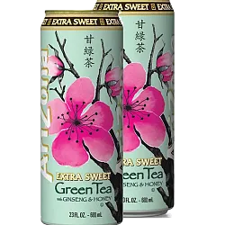 Arizona Напиток б/а негазированный Extra Sweet Green Tea with Ginseng & Honey ж/б США 0.650л