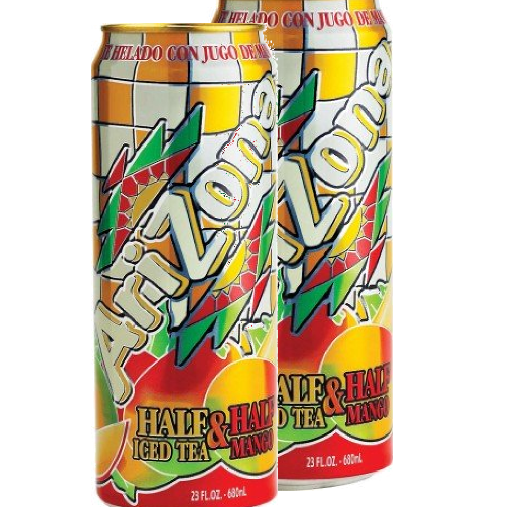 Arizona Напиток б/а негазированный Half & half iced tea Mango ж/б США 0.680л