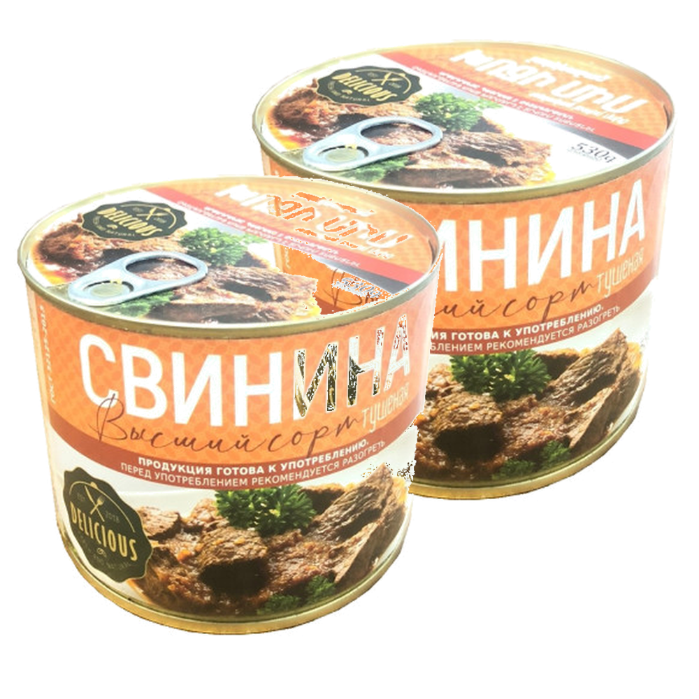 Свинина высший Сорт Тушенная 530 гр Beef Meat
