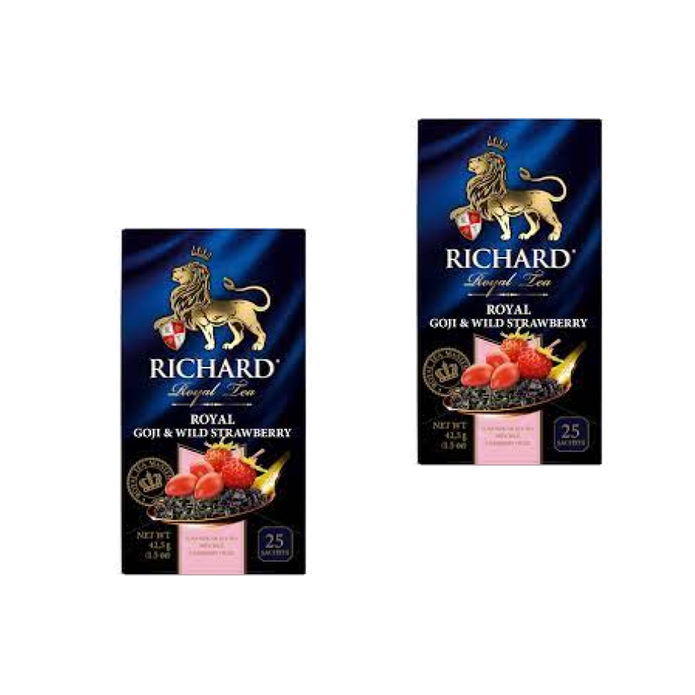 Richard Royal Чай черный Goji&Wild Strawberry 25пак. по 1.7г