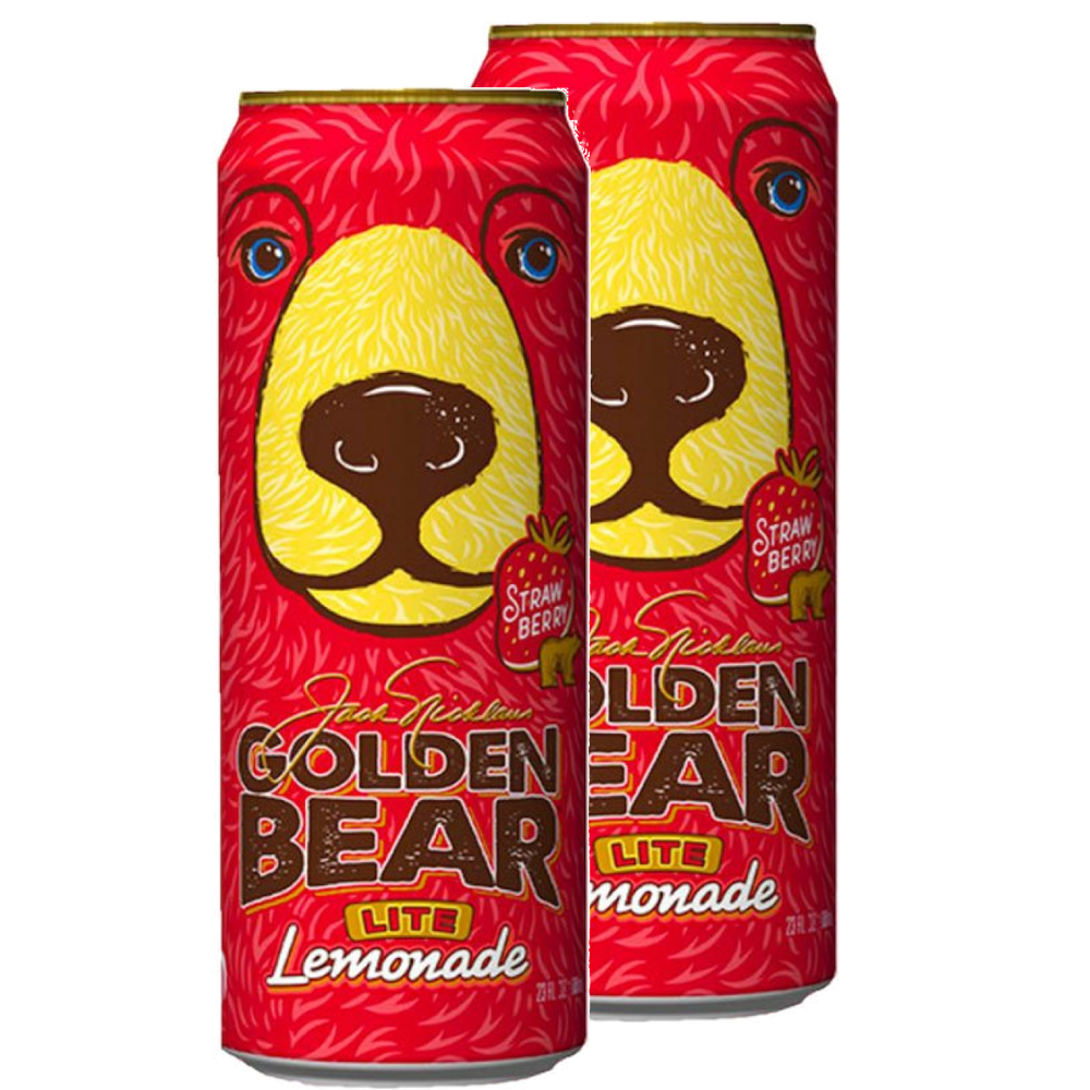 Arizona Напиток б/а негазированный Golden Bear Lite Lemonade Strawberry ж/б 0.650л