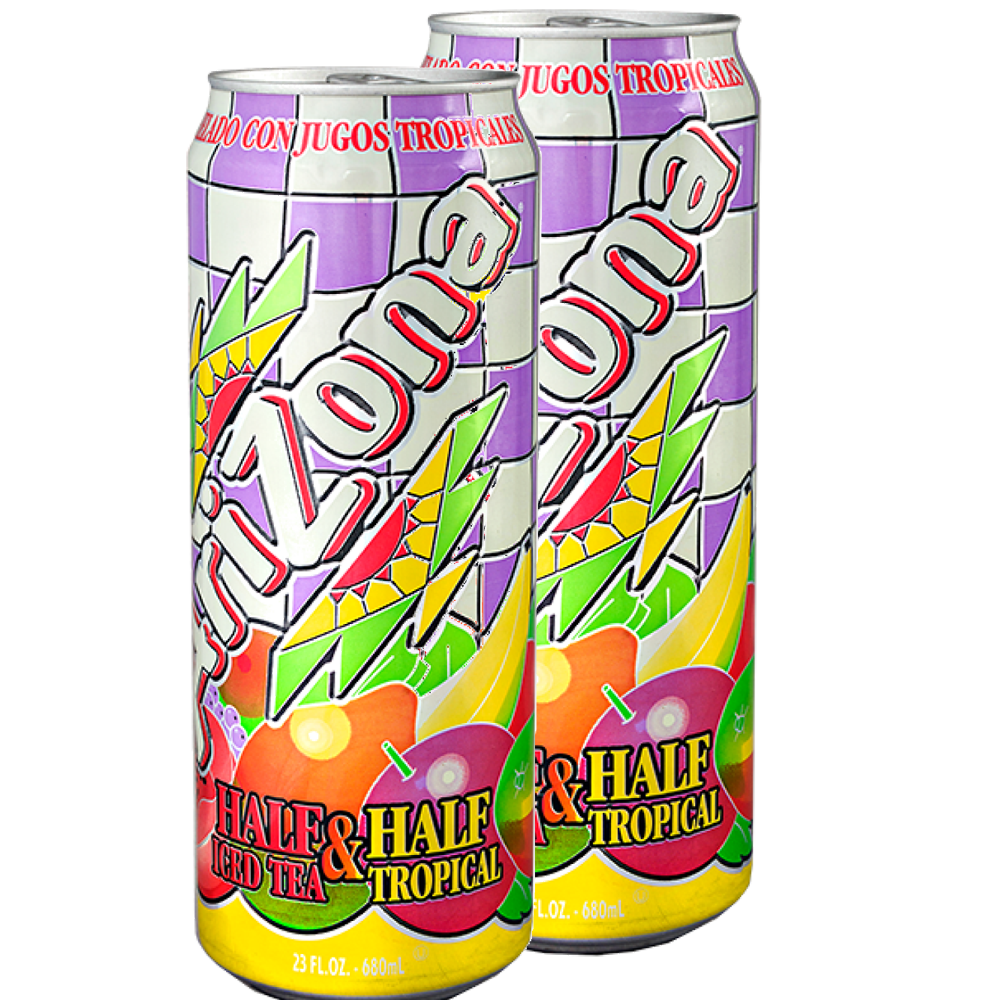 Arizona Напиток б/а негазированный Half & half iced tea Tropical ж/б США 0.680л