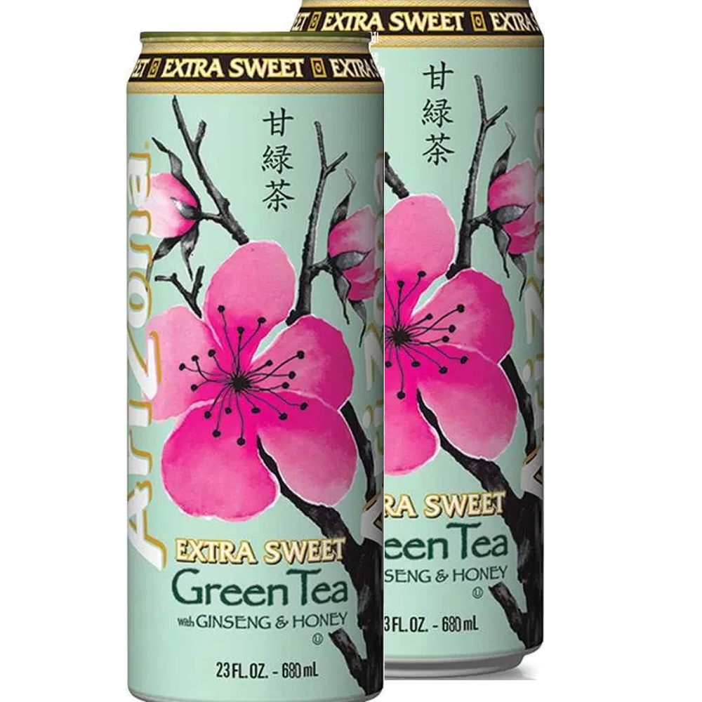 Arizona Напиток б/а негазированный Extra Sweet Green Tea with Ginseng & Honey ж/б США 0.650л