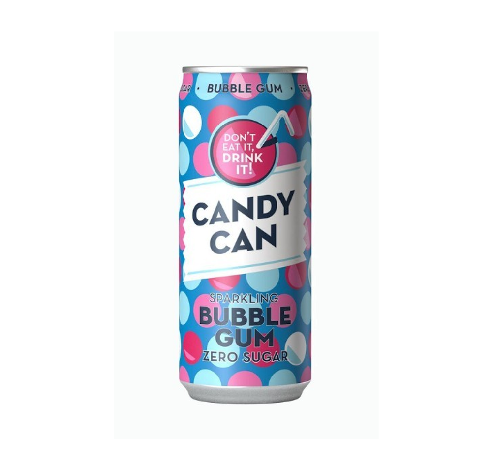 Candy Can Напиток газированный Bubble Gum Sparkling Drink Нидерланды 0.33л